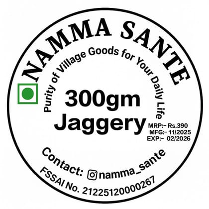 Jaggery, Gur, Gud, Bella, Vellam, Gul 300gm