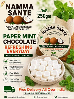 Paper Mint Chocolate, Mint Candy, Peppermint Tablet, Mouth Freshener Mint, Cooling Mint Chocolate 250gm
