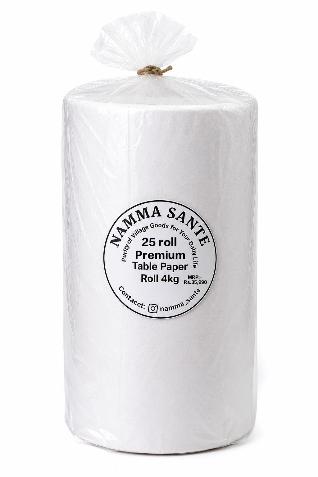 Premium Table Paper Roll 4kg, Table Paper Roll 4kg, Disposable Table Paper Roll, Restaurant Table Paper Roll, Kraft Table Paper Roll 4kg×25roll