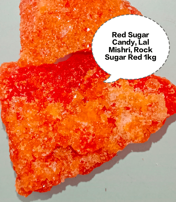 Red Sugar Candy, Lal Mishri, Rock Sugar Red, Red Khadi Sakhar, Red Batasha 1kg