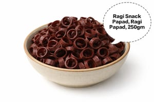 Ragi Snack Papad, Ragi Papad, Finger Millet Papad, Ragi Fryums, Millet Rings Papad 250gm Ragi Snack Papad, Ragi Papad, Finger Millet Papad, Ragi Fryums, Millet Rings Papad 250gm