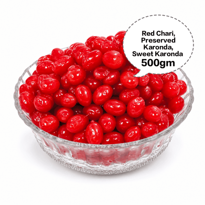 Red Chari, Preserved Karonda, Sweet Karonda, Cherry Chari, Candied Karonda 500gm