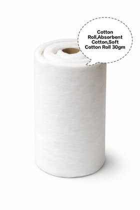 Cotton Roll, Absorbent Cotton, Soft Cotton Roll, Multipurpose Cotton Roll, Cotton Wool Roll 30gm