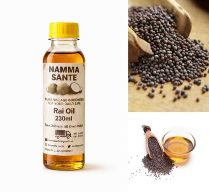 Rai Oil, Mustard Oil, Sarson Tel, Kachi Ghani Mustard Oil, Pure Mustard Cooking Oil 230gm