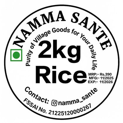 Rice, Chawal, Tandul, Akki, Arisi 2kg