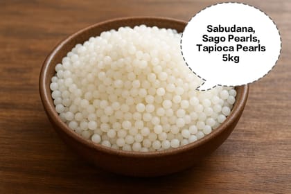 Sabudana, Sago Pearls, Tapioca Pearls, Javvarisi, Sabu Dana 5kg