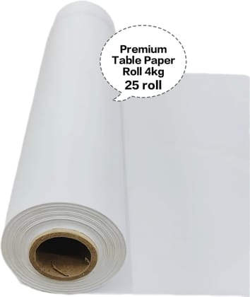 Premium Table Paper Roll 4kg, Table Paper Roll 4kg, Disposable Table Paper Roll, Restaurant Table Paper Roll, Kraft Table Paper Roll 4kg×25roll