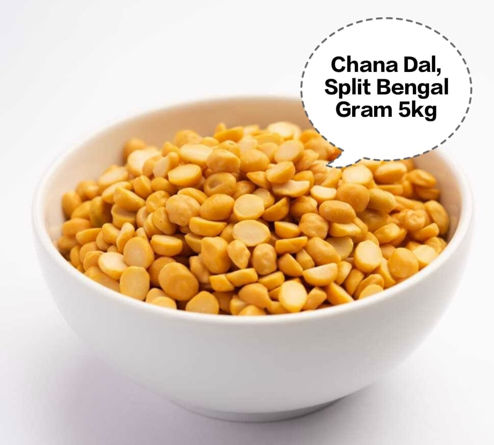 Chana Dal, Split Bengal Gram, Bengal Gram Dal, Boot Dal, Kadale Bele 5kg