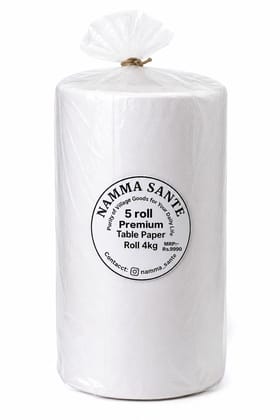 Premium Table Paper Roll 4kg, Table Paper Roll 4kg, Disposable Table Paper Roll, Restaurant Table Paper Roll, Kraft Table Paper Roll 4kg×5roll