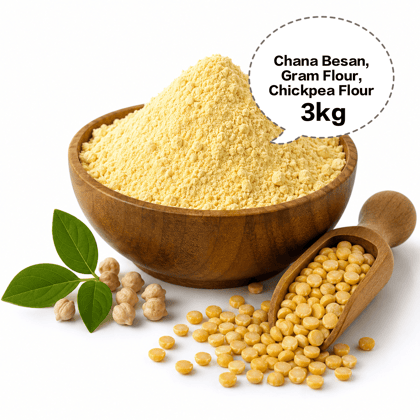 Chana Besan, Gram Flour, Chickpea Flour, Besan Flour, Premium Chana Besan 3kg