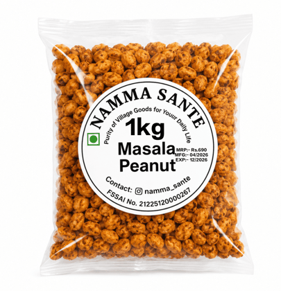 Masala Peanut, Spicy Peanut, Fried Groundnut, Coated Peanut, Masala Shenga 1kg