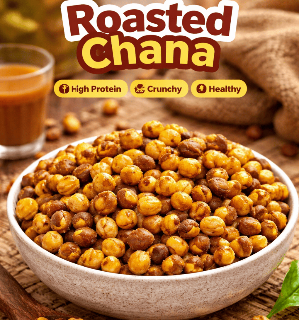 Roasted Chana, Bhuna Chana, Roasted Bengal Gram, Desi Roasted Gram, Roasted Chickpeas 5kg