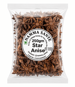 Star Anise, Biryani Flower, Chakra Phool, Anas Phool, Badian 250gm