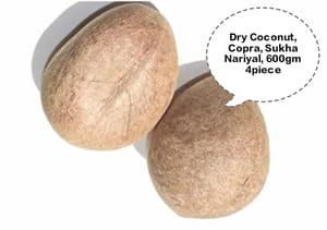 Dry Coconut (Copra/Khopra) – Desiccated Sukha Nariyal, 600g Pack of 4 Pieces Dry Coconut (Copra/Khopra) – Desiccated Sukha Nariyal, 600g Pack of 4 Pieces