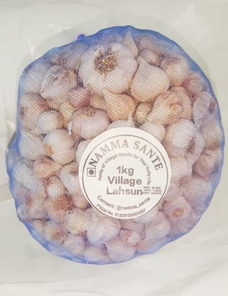 Village Garlic, Desi Lahsun, Local Garlic, Organic Garlic 1kg