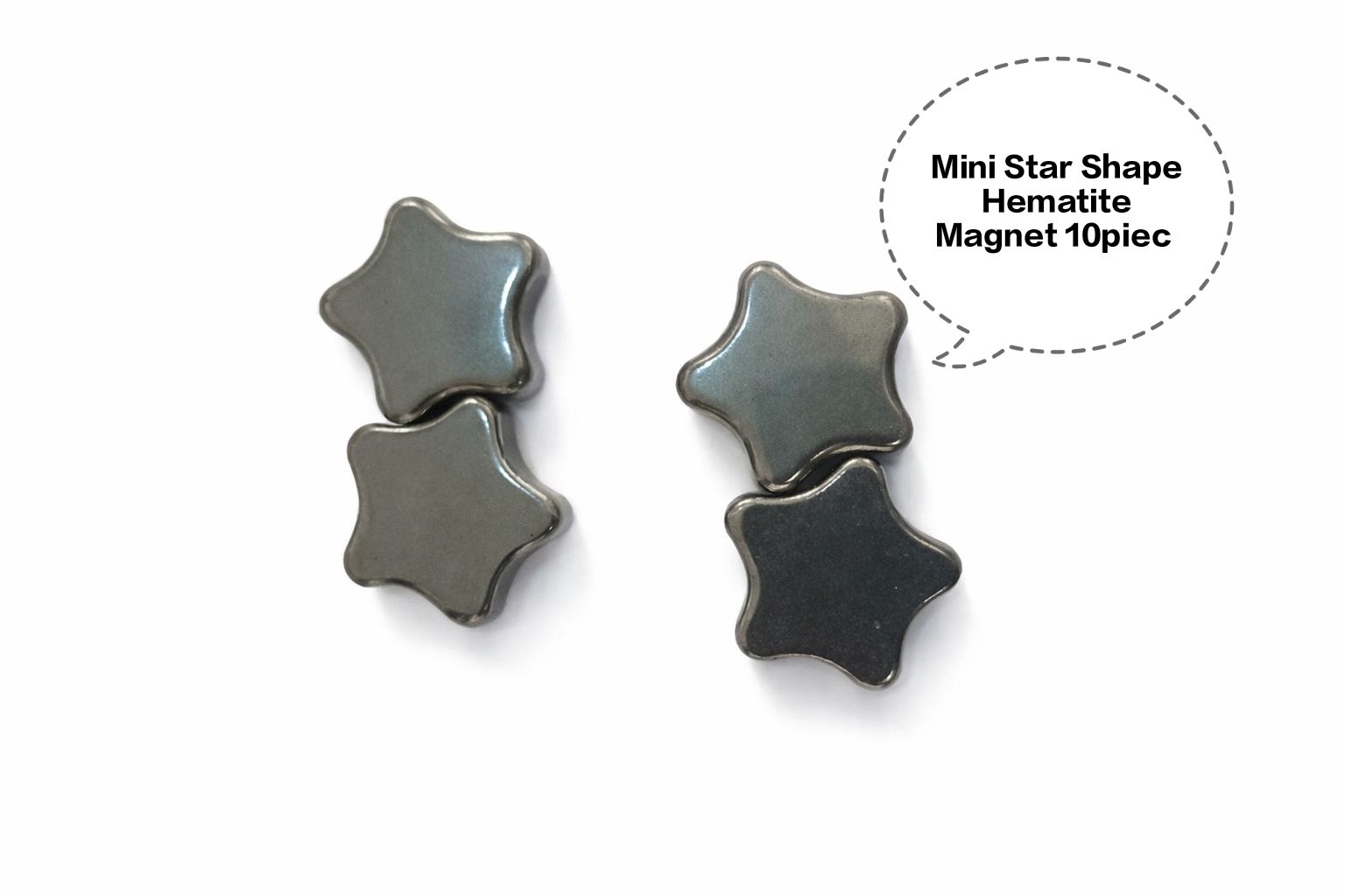 Mini Star Shape Hematite Magnet, Hematite Star Magnet, Star Shaped Magnetic Stone, Mini Magnetic Star, Decorative Hematite Magnet 10piec