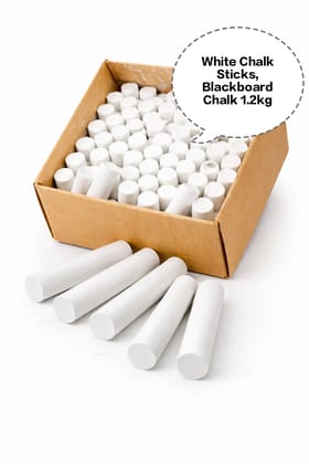 White Chalk Sticks, Blackboard Chalk, School Chalk Sticks, White Writing Chalk, Dustless Chalk Sticks 1.2kg