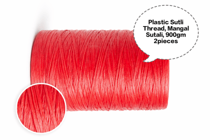 Plastic Sutli Thread, Mangal Sutali, PP Packing Twine, Polypropylene Packing Thread, Plastic Packing Sutli  900gm  2pieces