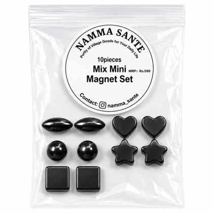 Mix Mini Magnet Set, Mini Shape Magnet Set, Metallic Mini Magnet, Magnetic Shape Mini Set, Multi Shape Mini Magnet 10piec 