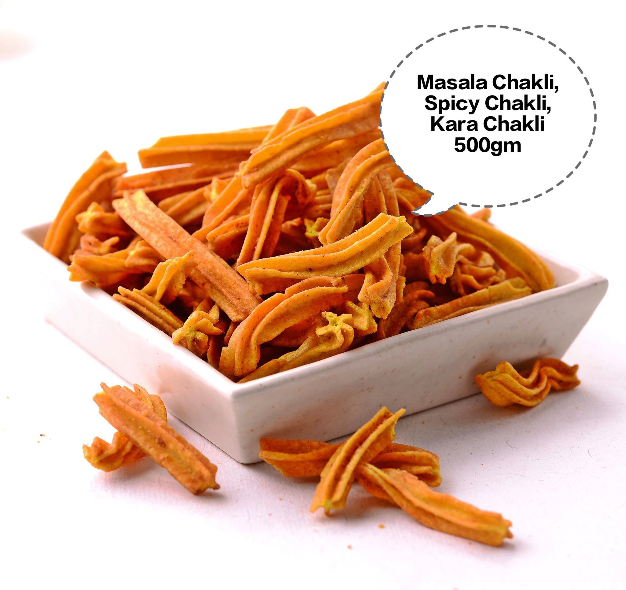 Masala Chakli, Spicy Chakli, Kara Chakli, Masala Murukku, South Indian Chakli 500gm