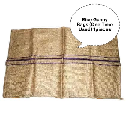 Rice Gunny Bag, Jute Rice Bag, Gunny Sack, Jute Storage Bag, Grain Storage Bag  (One Time Used) 1pieces
