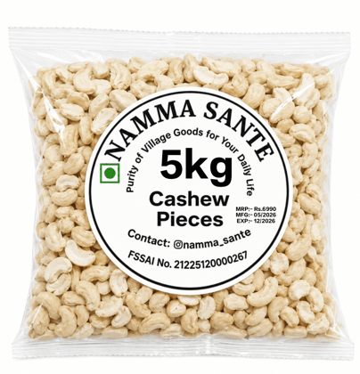 Cashew Pieces, Kaju Tukda, Broken Cashew Nuts, Cashew Bits, Kaju Pieces 5kg
