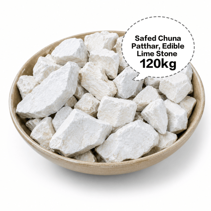 Safed Chuna Patthar, Edible Lime Stone, Paan Chuna Stone, Natural Lime Stone, White Lime Stone 120kg