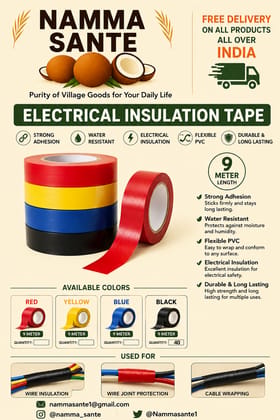 Electrical Insulation Tape, PVC Insulation Tape, Electrical Tape Roll, Wire Insulation Tape, PVC Electrical Tape 40Black 40pieces 