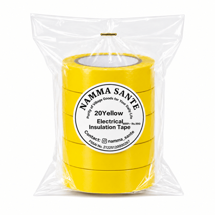 Electrical Insulation Tape, PVC Insulation Tape, Electrical Tape Roll, Wire Insulation Tape, PVC Electrical Tape 20Yellow 20pieces 