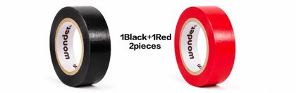 Electrical Insulation Tape, PVC Insulation Tape, Electrical Tape Roll, Wire Insulation Tape, PVC Electrical Tape 1Red+1Black 2pieces 
