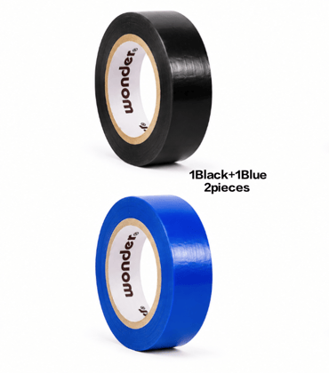Electrical Insulation Tape, PVC Insulation Tape, Electrical Tape Roll, Wire Insulation Tape, PVC Electrical Tape 1Blue+1Black 2pieces 