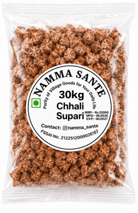 Chhali Supari, Chali Supari, Betel Nut Chunks, Cut Supari, Areca Nut Pieces 30kg