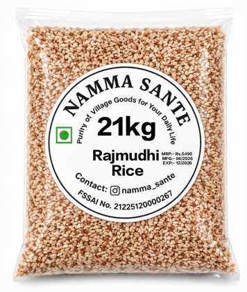 Rajmudhi Rice, Rajmudi Rice, Rajamudi Rice, Traditional Red Rice, Heritage Rice 21kg