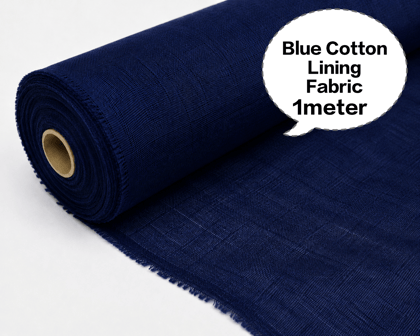 Blue Cotton Lining Fabric, Neeli Cotton Lining Kapda, Neela Cotton Astar Kapda, Neeli Lining Batte, Blue Cotton Inner Fabric 1meter 