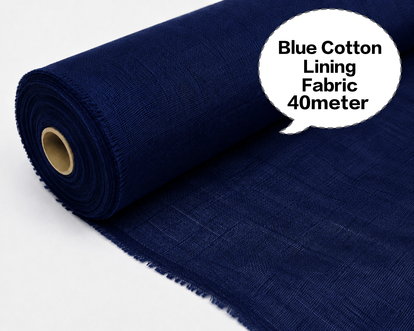 Blue Cotton Lining Fabric, Neeli Cotton Lining Kapda, Neela Cotton Astar Kapda, Neeli Lining Batte, Blue Cotton Inner Fabric 40meter 