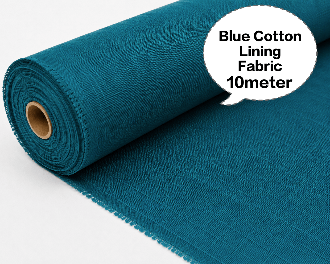 Blue Cotton Lining Fabric, Neeli Cotton Lining Kapda, Neela Cotton Astar Kapda, Neeli Lining Batte, Blue Cotton Inner Fabric 10meter 