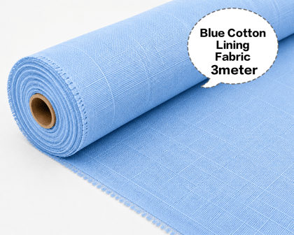 Blue Cotton Lining Fabric, Neeli Cotton Lining Kapda, Neela Cotton Astar Kapda, Neeli Lining Batte, Blue Cotton Inner Fabric 3meter 