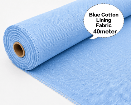 Blue Cotton Lining Fabric, Neeli Cotton Lining Kapda, Neela Cotton Astar Kapda, Neeli Lining Batte, Blue Cotton Inner Fabric 40meter 