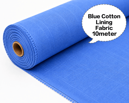 Blue Cotton Lining Fabric, Neeli Cotton Lining Kapda, Neela Cotton Astar Kapda, Neeli Lining Batte, Blue Cotton Inner Fabric 10meter 