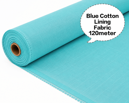 Blue Cotton Lining Fabric, Neeli Cotton Lining Kapda, Neela Cotton Astar Kapda, Neeli Lining Batte, Blue Cotton Inner Fabric 120meter 