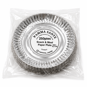 Snack & Meal Paper Plate, Medium Paper Plate, Regular Paper Plate, Multipurpose Paper Plate, Disposable Meal Plate  250piec