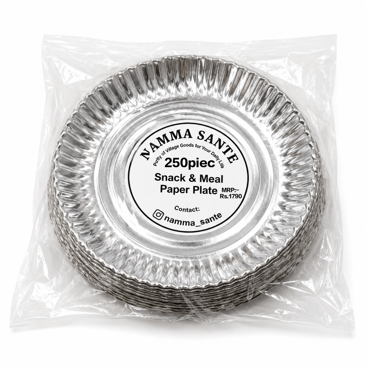 Snack & Meal Paper Plate, Medium Paper Plate, Regular Paper Plate, Multipurpose Paper Plate, Disposable Meal Plate  250piec