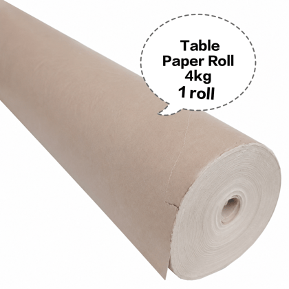 Table Paper Roll 4kg, Kraft Table Paper Roll 4kg, Disposable Table Paper Roll, Restaurant Table Paper Roll, Food Serving Paper Roll 4kg×1roll 