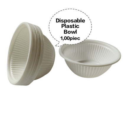 Disposable Plastic Bowl, Plastic Serving Bowl, White Disposable Bowl, Food Grade Plastic Bowl, Small Disposable Snack Bowl 1,000 Piec 