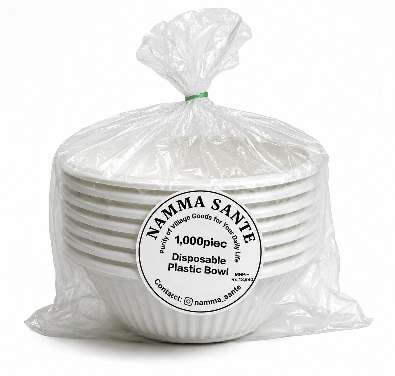 Disposable Plastic Bowl, Plastic Serving Bowl, White Disposable Bowl, Food Grade Plastic Bowl, Small Disposable Snack Bowl 1,000 Piec 