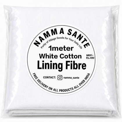 White Cotton Lining Fabric (Bada Panna), White Cotton Lining Fibre (Bada Panna), White Lining Cloth (Bada Panna), Soft White Cotton Lining (Bada Panna), White Garment Lining Fabric (Bada Panna)