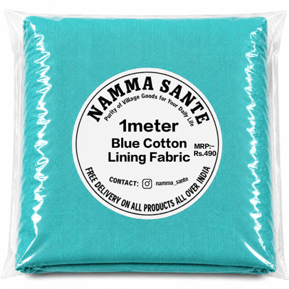 Blue Cotton Lining Fabric (Bada Panna), Blue Cotton Lining Fibre (Bada Panna), Blue Lining Cloth (Bada Panna), Soft Blue Cotton Lining (Bada Panna), Blue Garment Lining Fabric (Bada Panna)