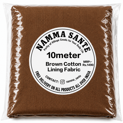 Brown Cotton Lining Fabric (Bada Panna), Brown Cotton Lining Fibre (Bada Panna), Brown Lining Cloth (Bada Panna), Soft Brown Cotton Lining (Bada Panna), Brown Garment Lining Fabric (Bada Panna)