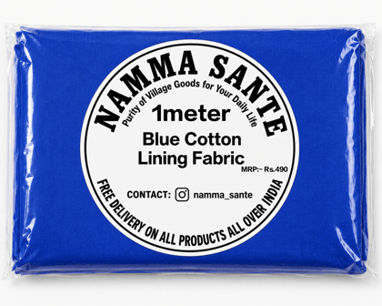 Blue Cotton Lining Fabric (Bada Panna), Blue Cotton Lining Fibre (Bada Panna), Blue Lining Cloth (Bada Panna), Soft Blue Cotton Lining (Bada Panna), Blue Garment Lining Fabric (Bada Panna)