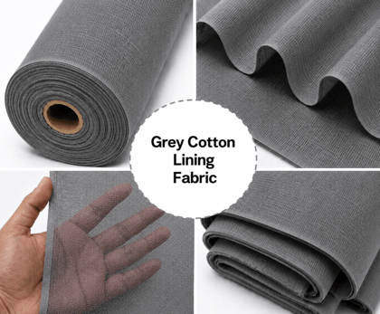 Grey Cotton Lining Fibre (Chhota Panna), Grey Cotton Lining Fabric (Chhota Panna), Grey Lining Cloth (Chhota Panna), Soft Grey Cotton Lining (Chhota Panna), Grey Garment Lining Fabric (Chhota Panna)